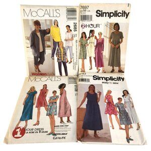 McCalls & Simplicity Dress Sewing Patterns Bundle Women’s Sizes Multiple Options